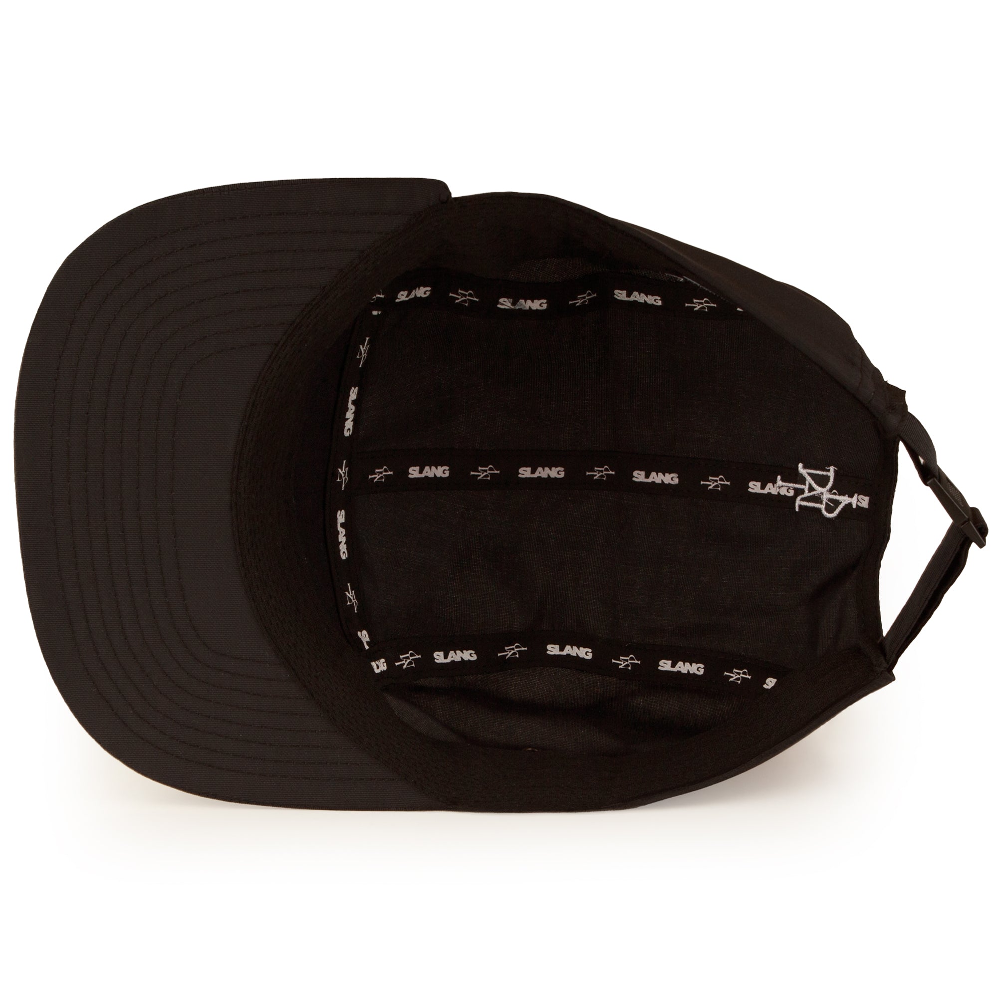 Black Classic Logo 5-Panel Camp Hat