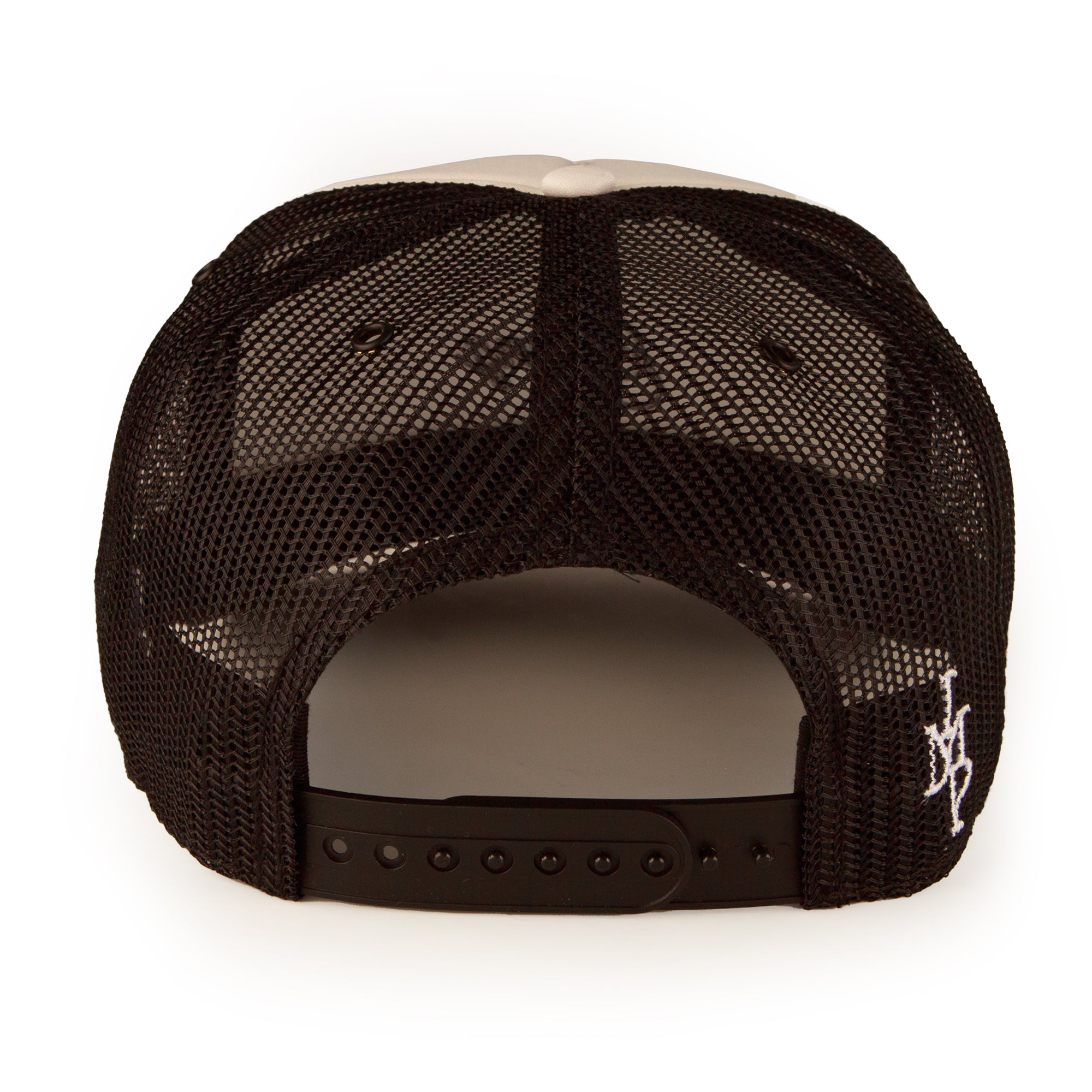 Black and White Script Trucker Hat