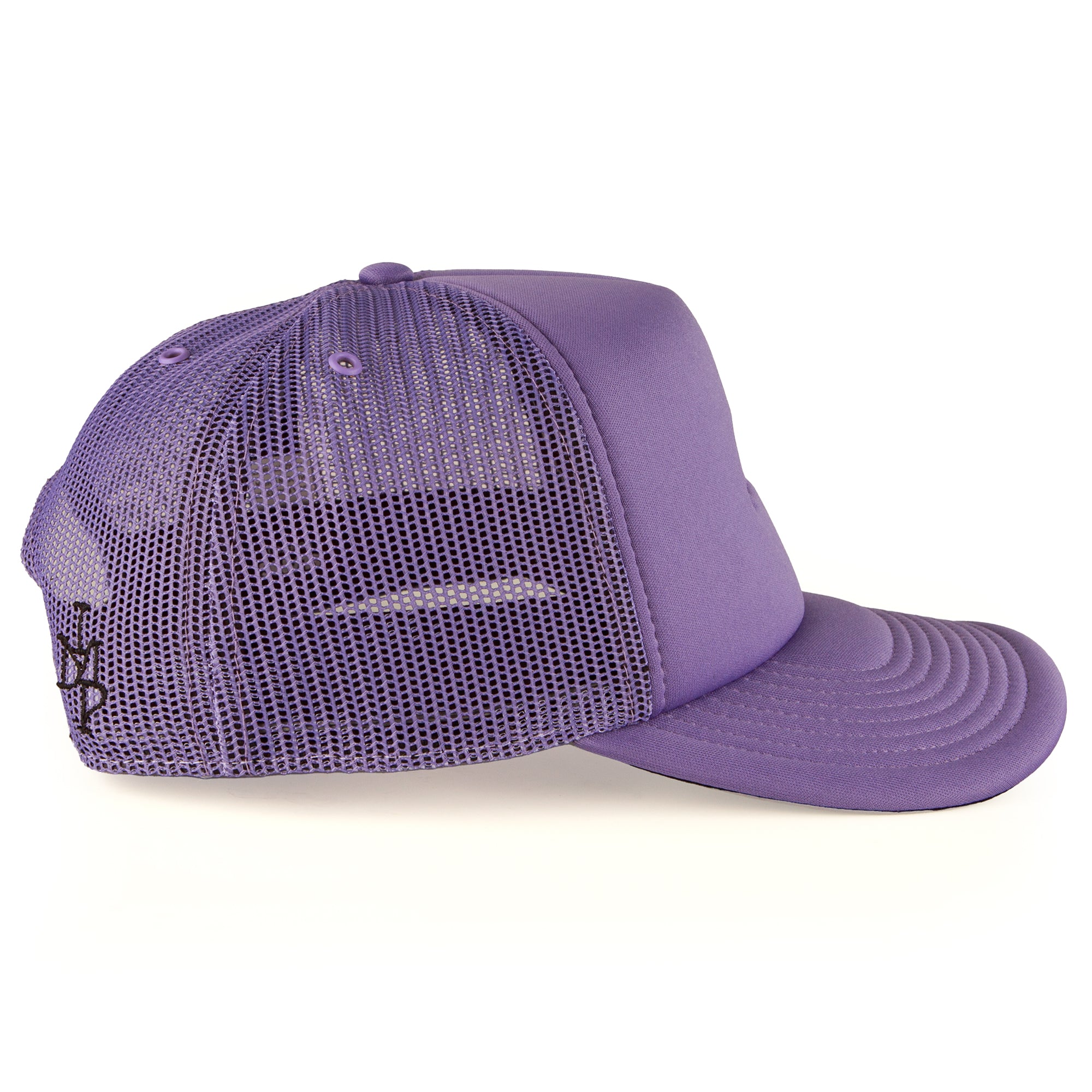 Purple Script Trucker Hat