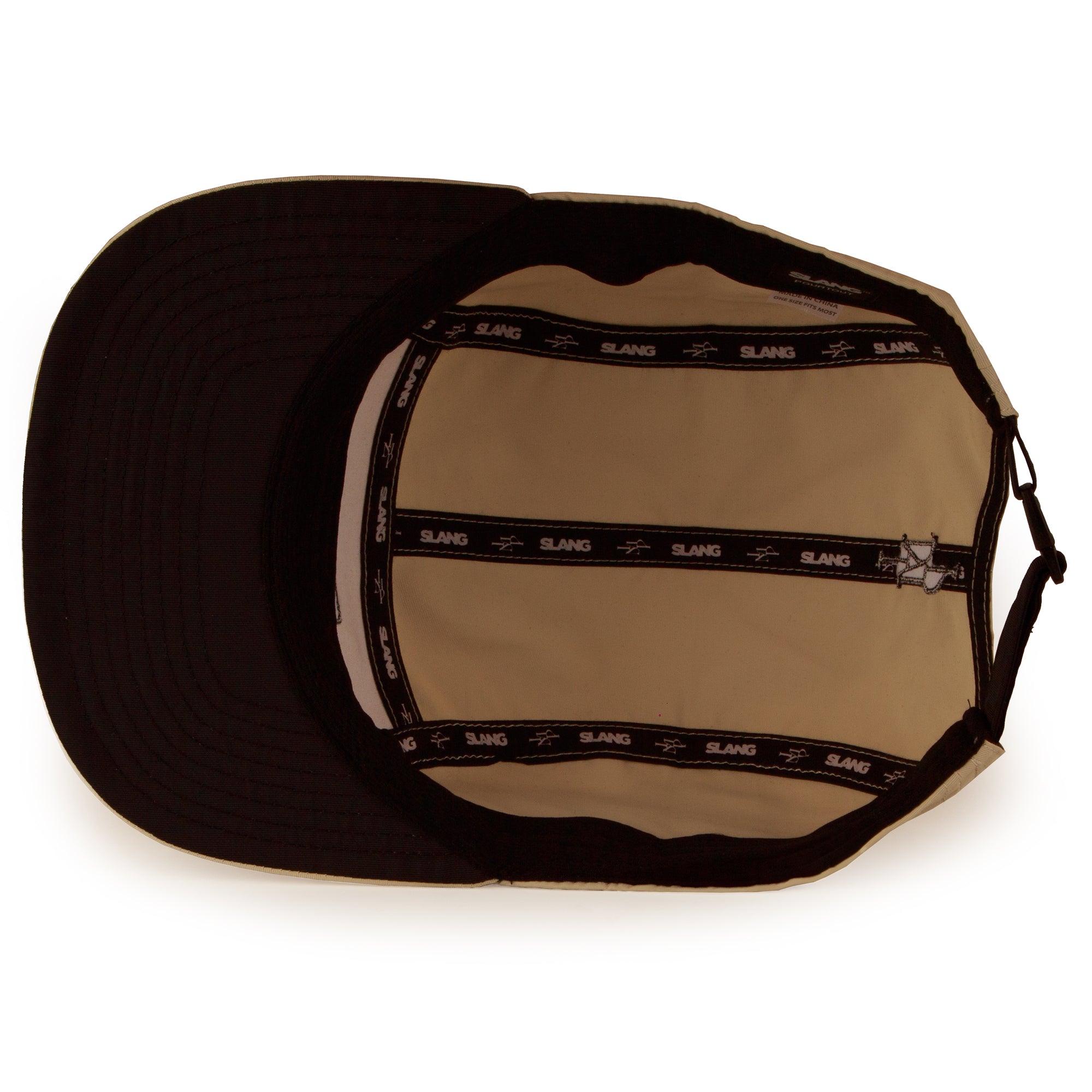 Khaki Brown Classic Logo 5-Panel Camp Hat