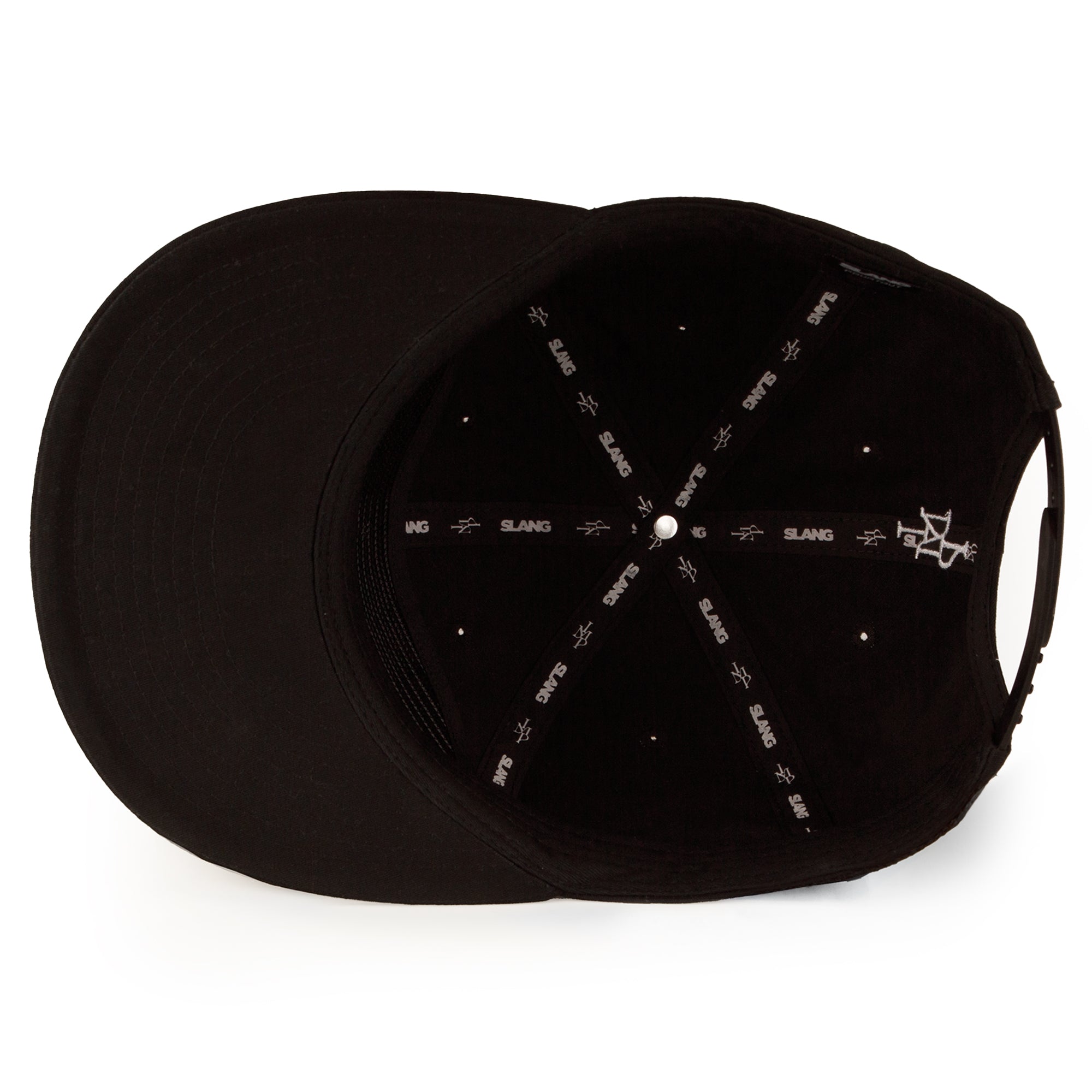 Black Script 6-Panel Twill Hat